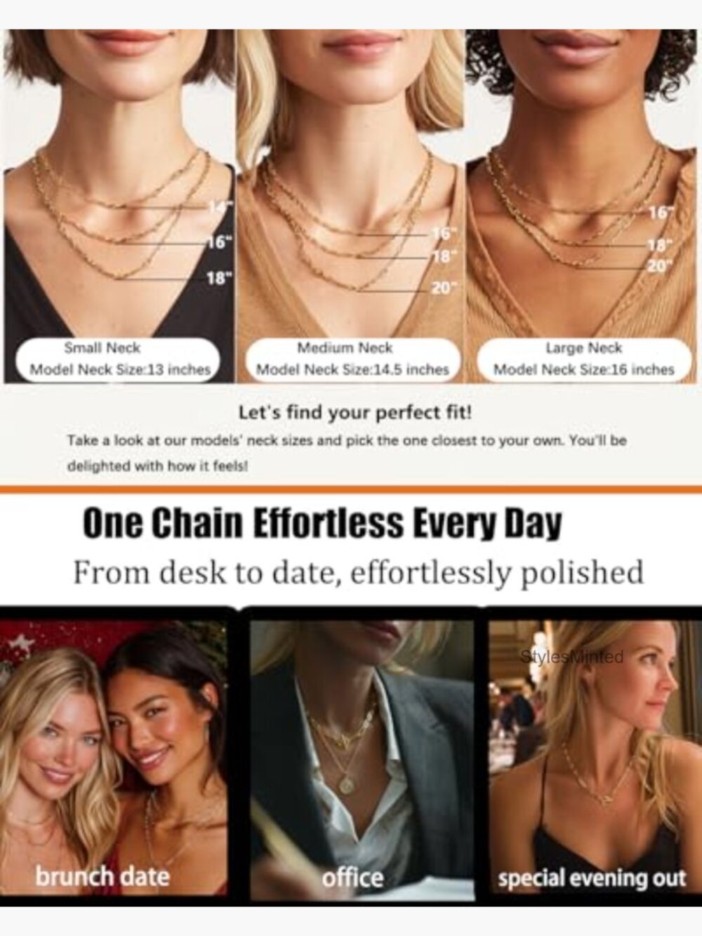 18in 5mm 14K Gold Plated Rope Paperclip Chain Necklace Layered Minimalist - Picture 4 of 7